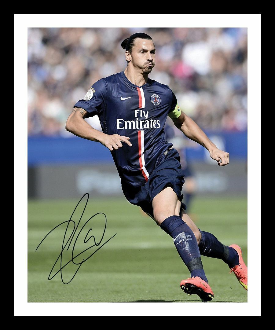 Zlatan Ibrahimovic - PSG Autograph Signed & Framed Photo Poster painting