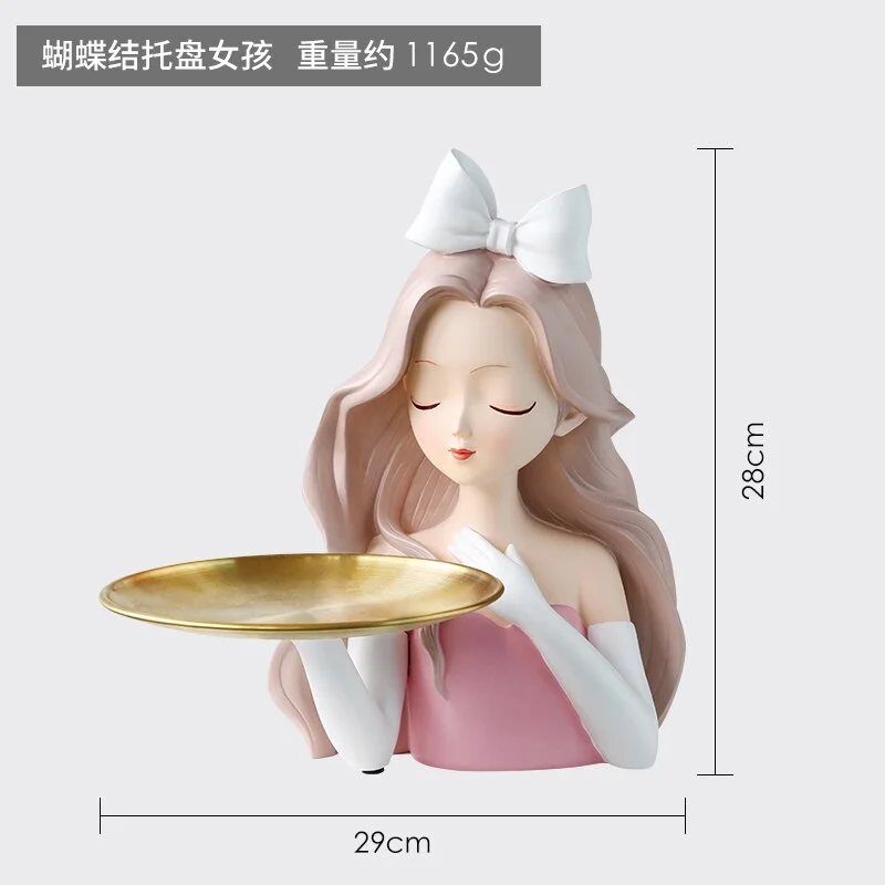 Nordic Home Decor Princess Tray Decoration Accessories Girl Statues Home Decoration Accessories for Living Room Birthday Gifts