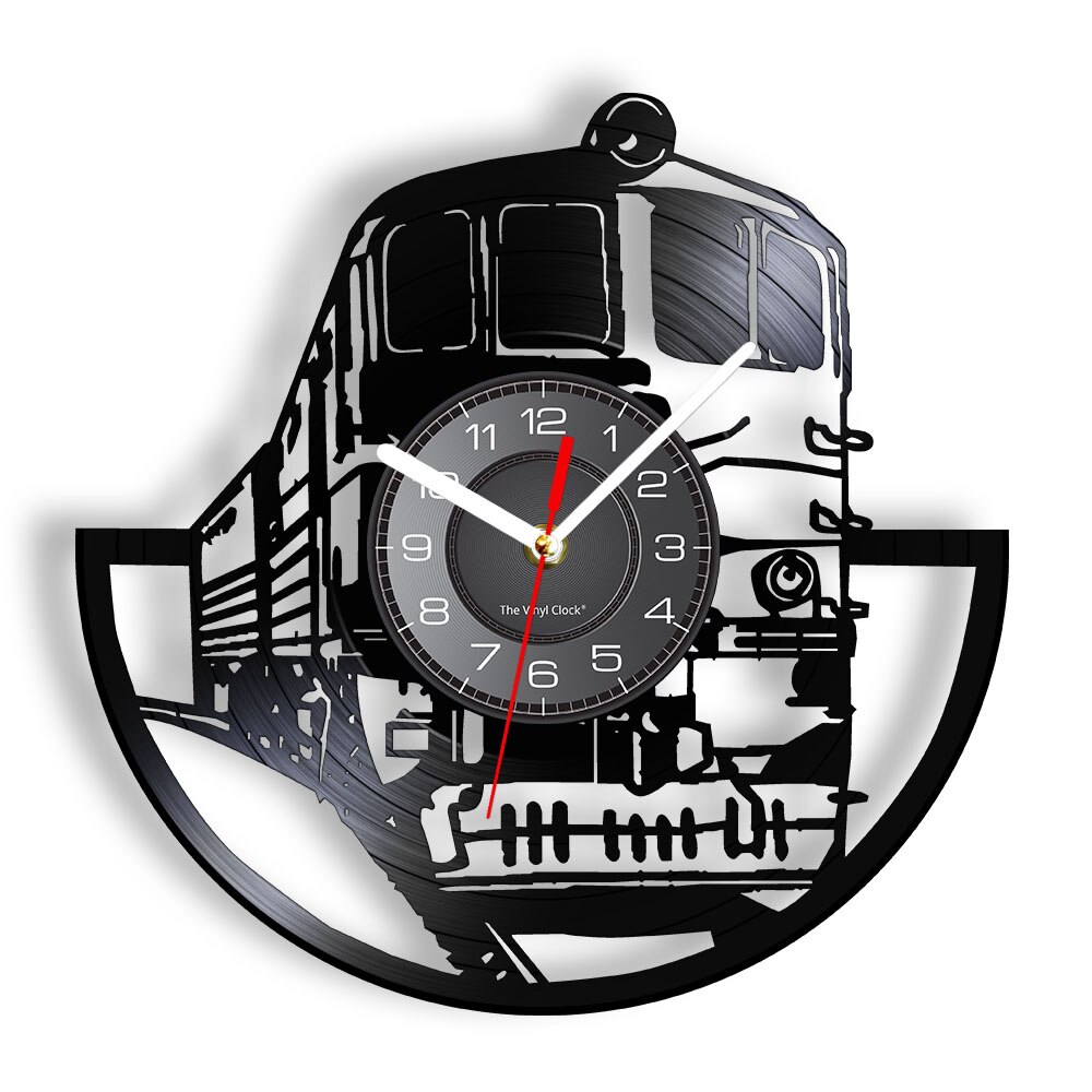 

Locomotive Train Artwork Wa - Vinyl Record Wall Clock - Without LED, 501 Original
