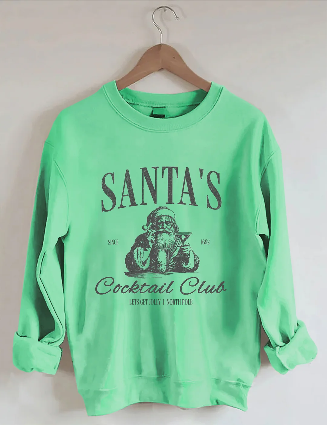 Santa's Cocktail Club Christmas Sweatshirt