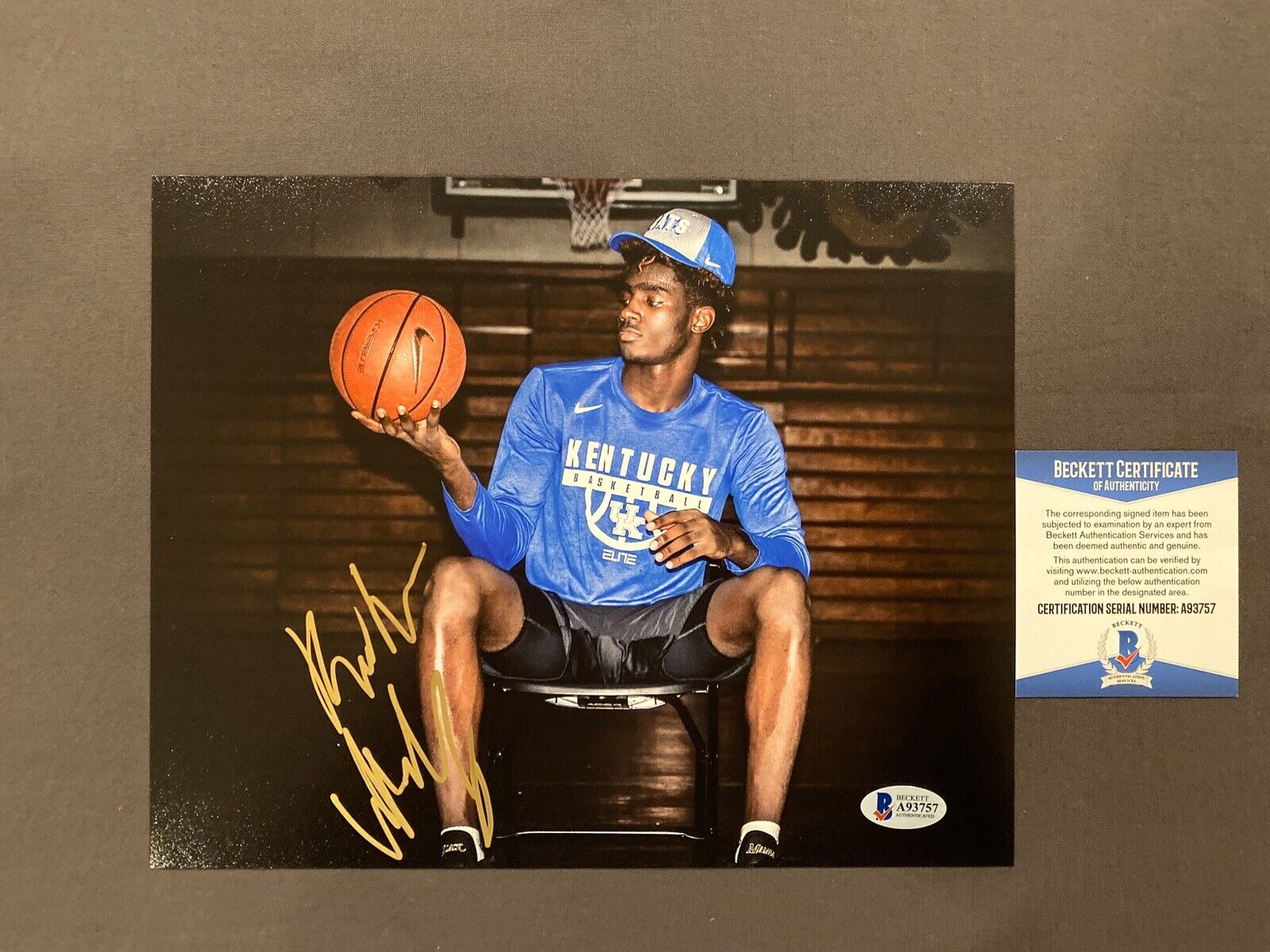 BECKETT COA! KAHLIL WHITNEY Signed Autographed 8x10 Photo Poster painting KENTUCKY WILDCATS