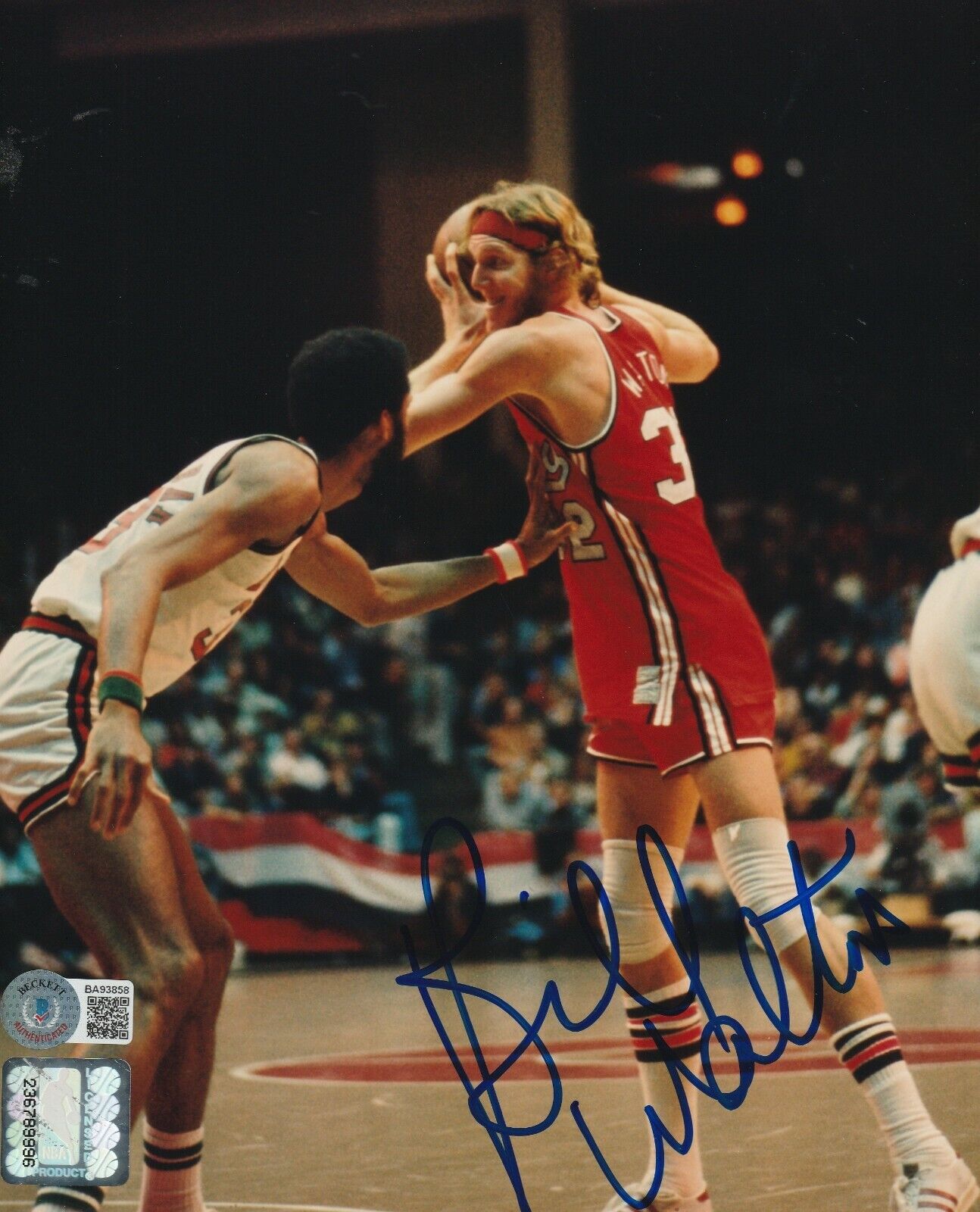 BILL WALTON Signed Portland TRAIL BLAZERS 8x10 Photo Poster painting w/ Beckett COA - NBA TOP 50