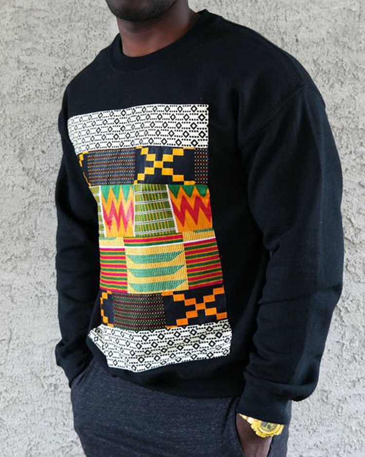 Men's aztec printed hoodie e208
