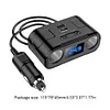 Car Cigarette Lighter Socket PD 22W Car Charger Adapter 2 Socket Digital Display