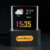 Crystal Cube Holographic Desktop Smart Weather Station Digital Clock for Home