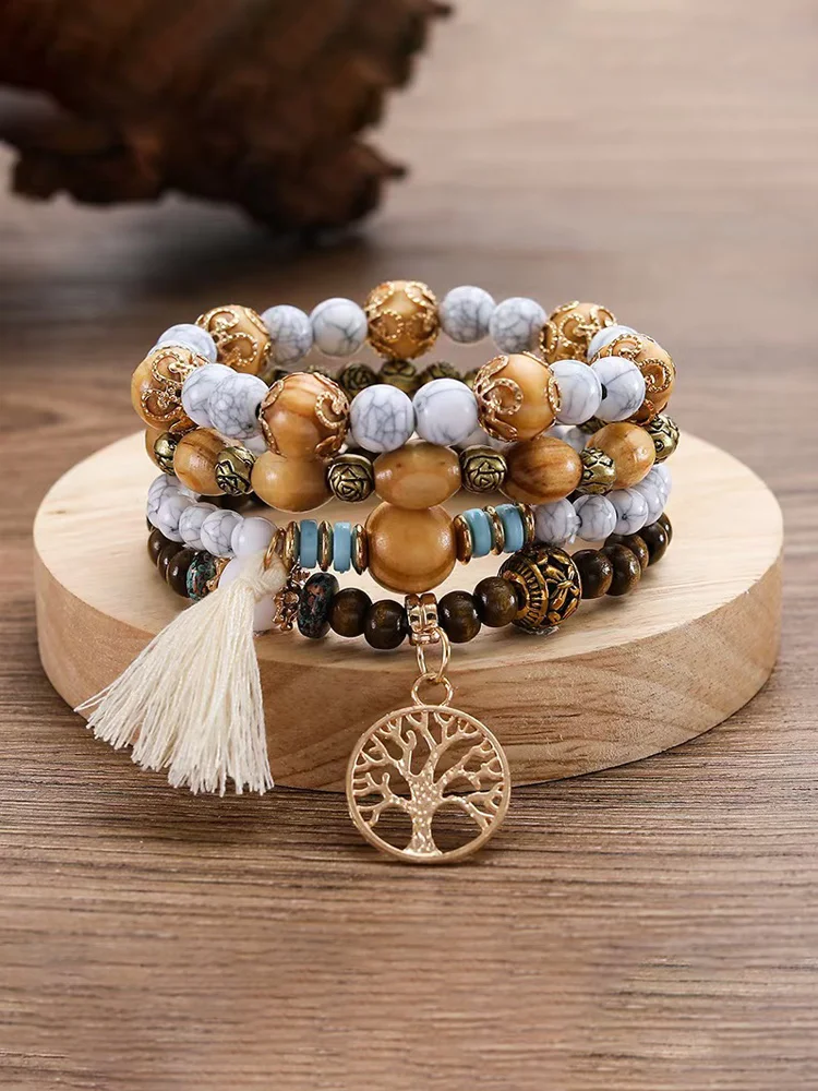 Bohemian Life Tree Beads Bracelet
