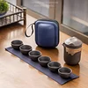 Light luxury portable purple clay travel kung fu tea set