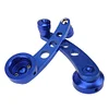 2pcs Aluminum Alloy Car Window Handle Winder Riser Replacement(Blue)