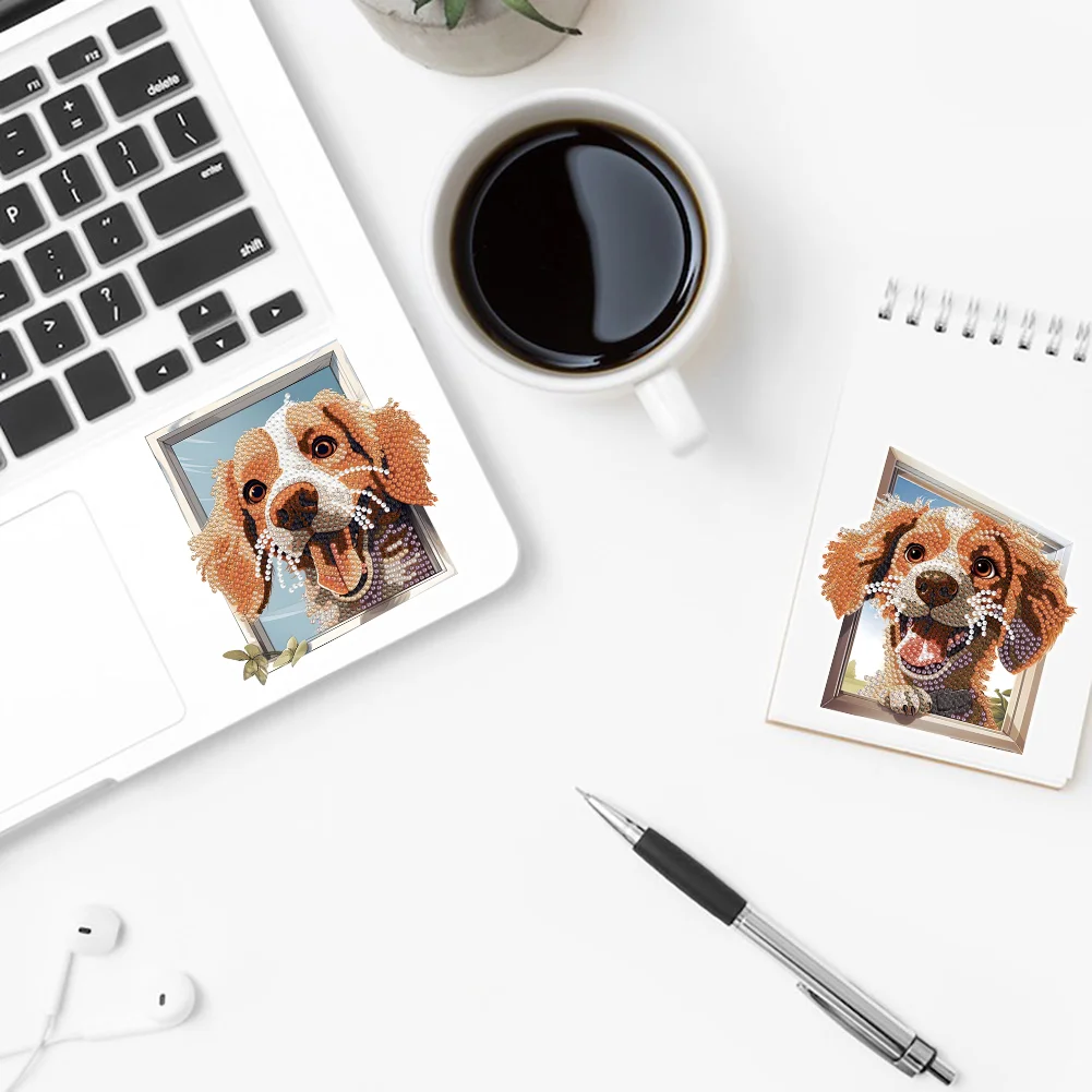 DIY Puppy Diamond Painting Sticker Diamond Art Craft Mosaic Sticker for Kid Gift