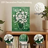 (20x30cm)DIY Flower Vase Framed Handmade Pearl Painting Art Craft Kit Living Home Decor