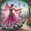 Dancing beauty 5d bricolage diamant art peinture kits foret partiel gem art 30x30cm