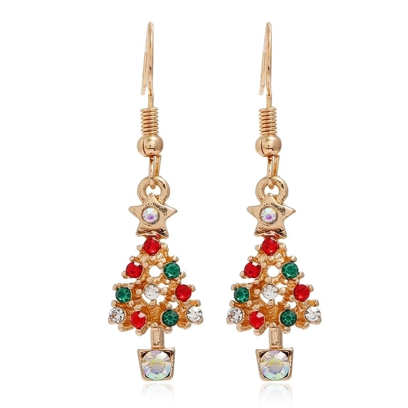 Fashion Christmas Tree Santa Claus Alloy Plating Women’s Drop Earrings 1 Pair