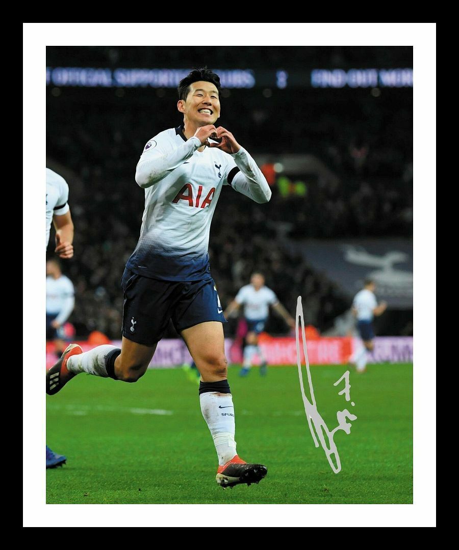 Son Heung-Min - Tottenham Hotspur Autograph Signed & Framed Photo Poster painting