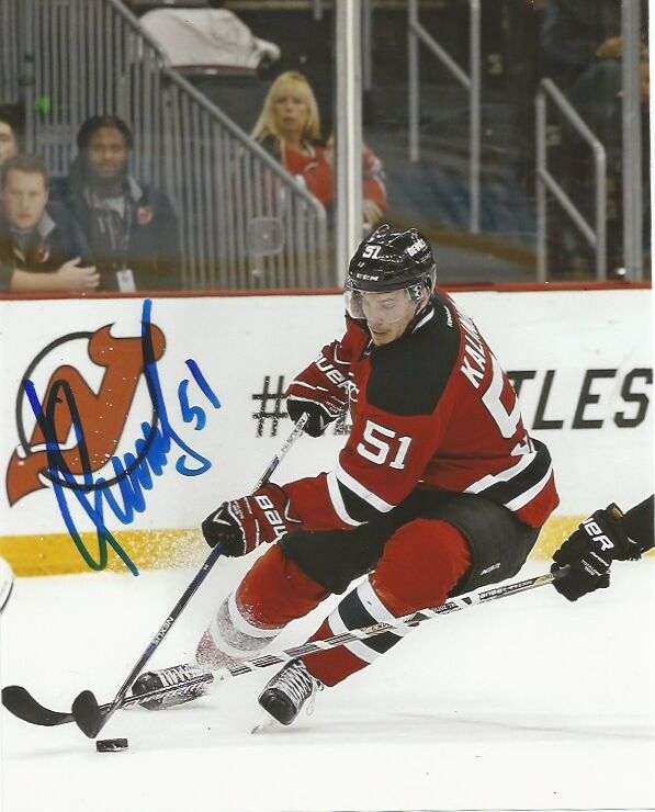 New Jersey Devils Sergei Kalinin Signed Autographed 8x10 NHL Photo Poster painting COA A