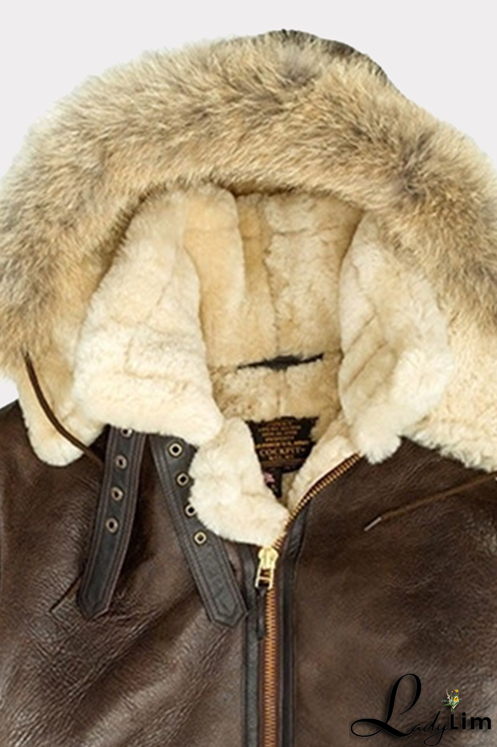 Brown Fashion Street Patchwork Contrast Zipper Hooded Collar Outerwear