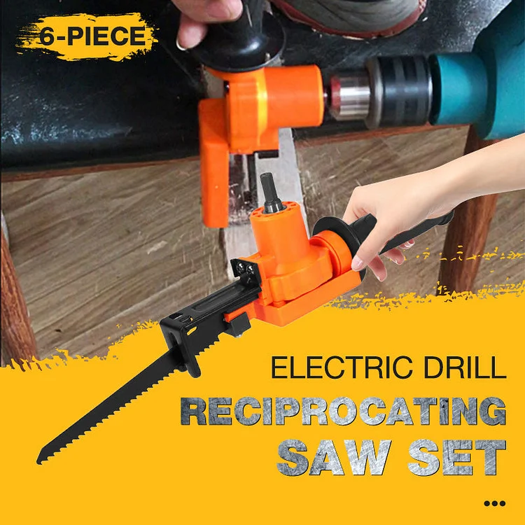 Piece Electric Drill Reciprocating Saw Set