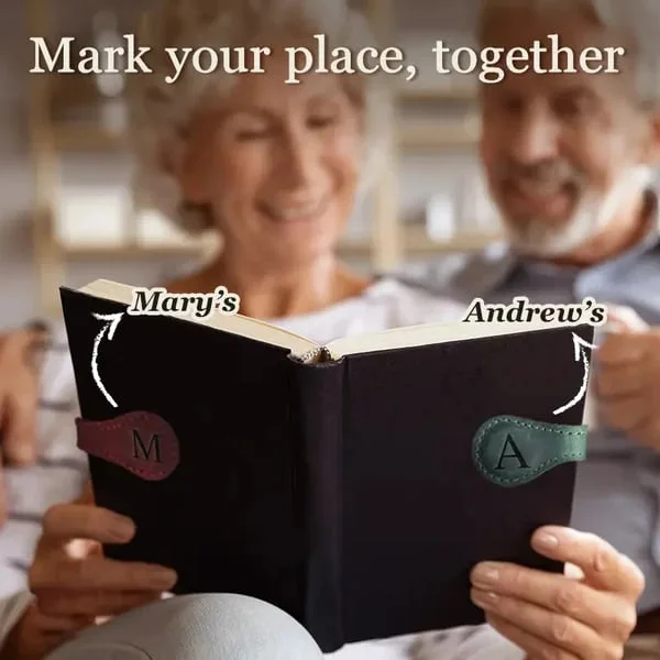 TimelessMark - LAST DAY SALE 75% OFF - Personalized Magnetic Leather Bookmark