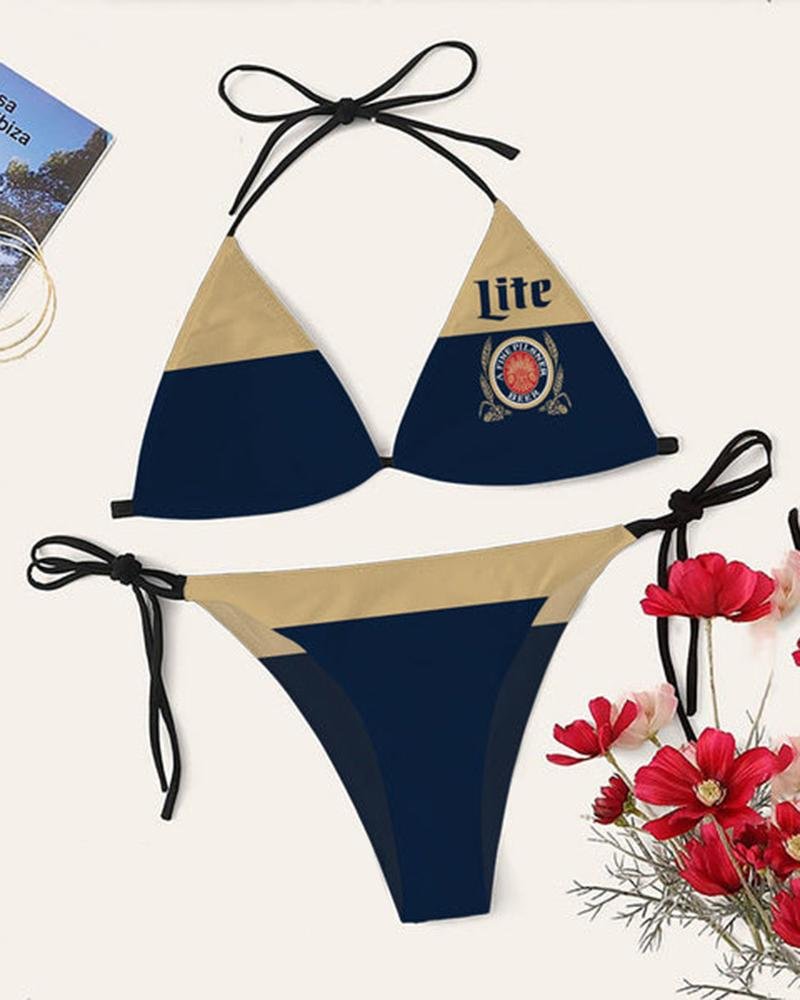 Women's Casual Printed Bikini Suits
