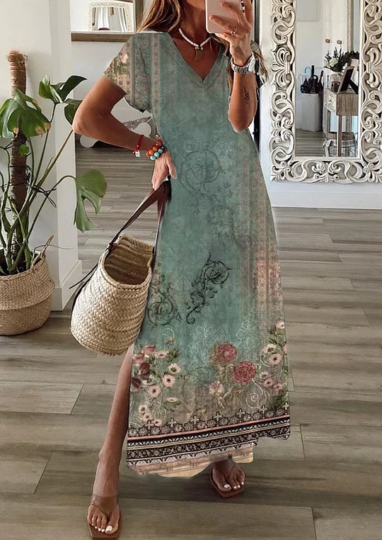 chinese dress ladies Summer Dresses for Mature Ladies – Whisper Mint main image 0