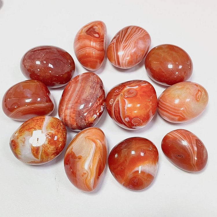 Carnelian Tumbled Stones 5pcs Set