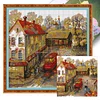 [Brand]Rainy Scene - 14CT Stamped Cross Stitch - 47*46cm