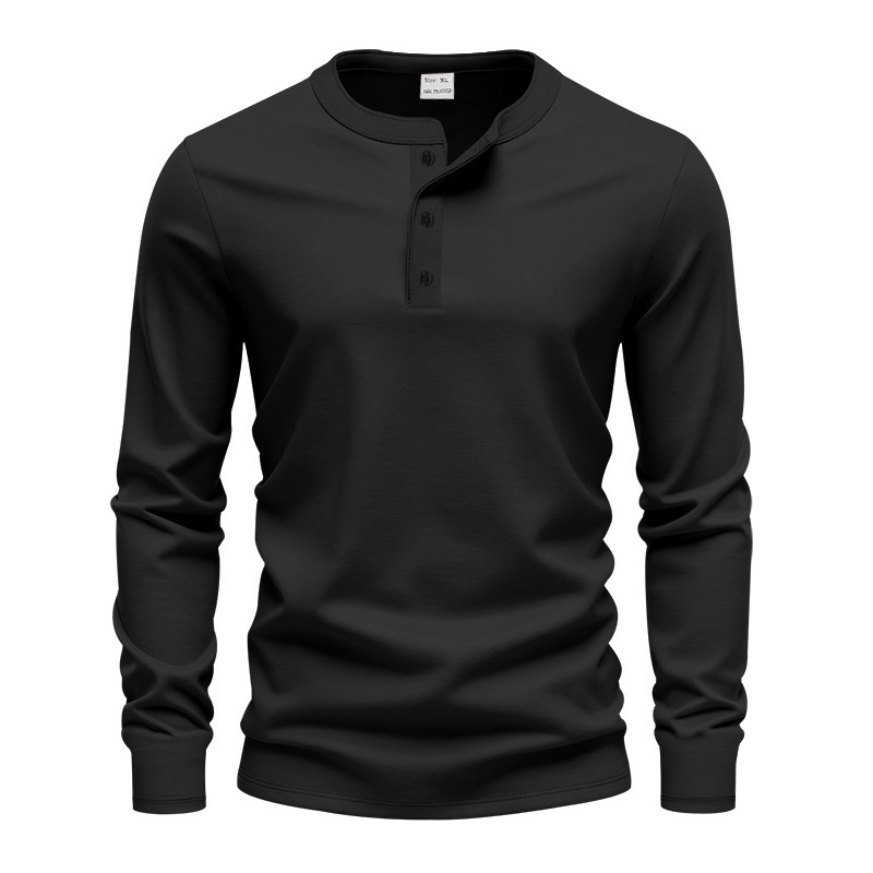 2026 New Men’s Spring/Autumn Long Sleeve T-Shirt, American Casual Loose Fit Top, Simple Design