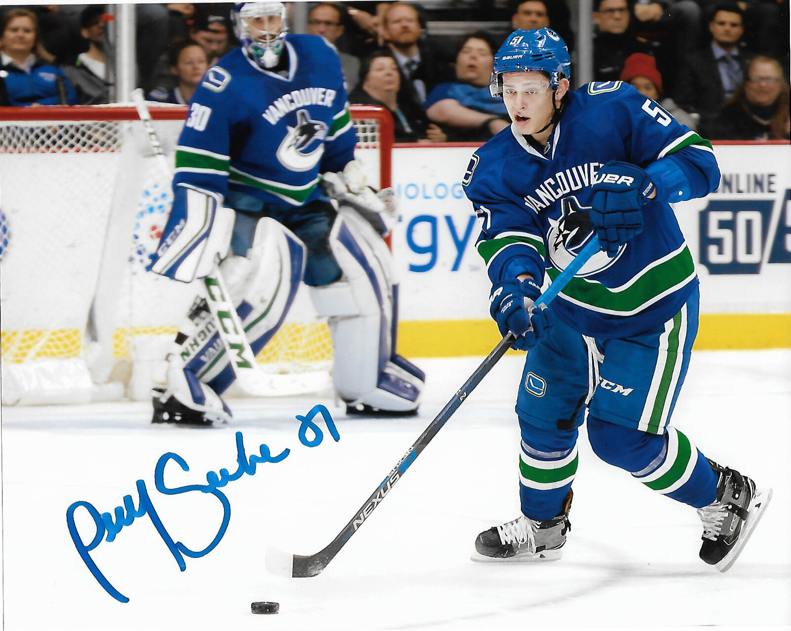 Vancouver Canucks Troy Stecher Signed Autographed 8x10 NHL Photo Poster painting COA T