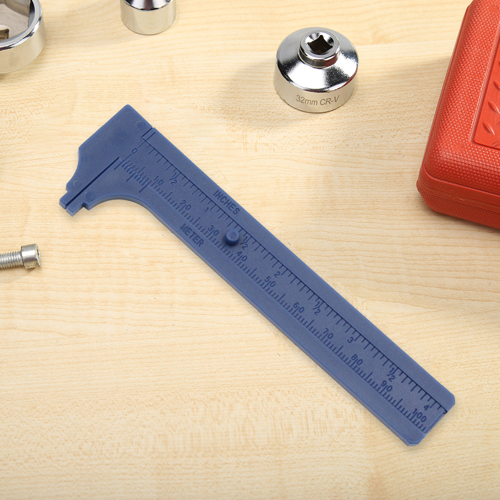 Plastic Vernier Caliper 0-100mm Double Scale Caliper Measuring Tool Ruler от Cesdeals WW