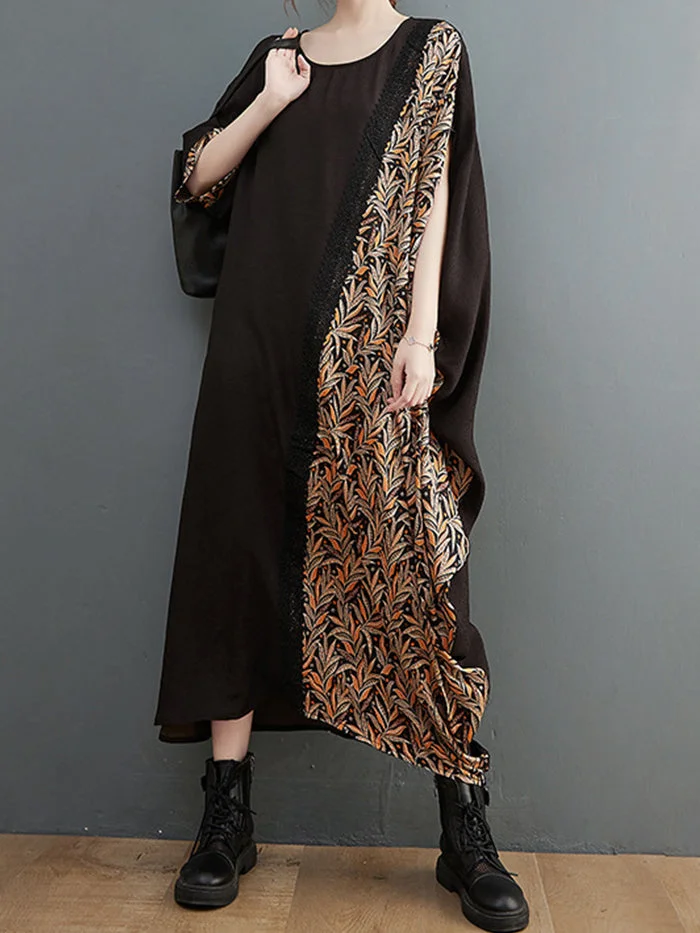 Fashion Patchwork Irregular Dress