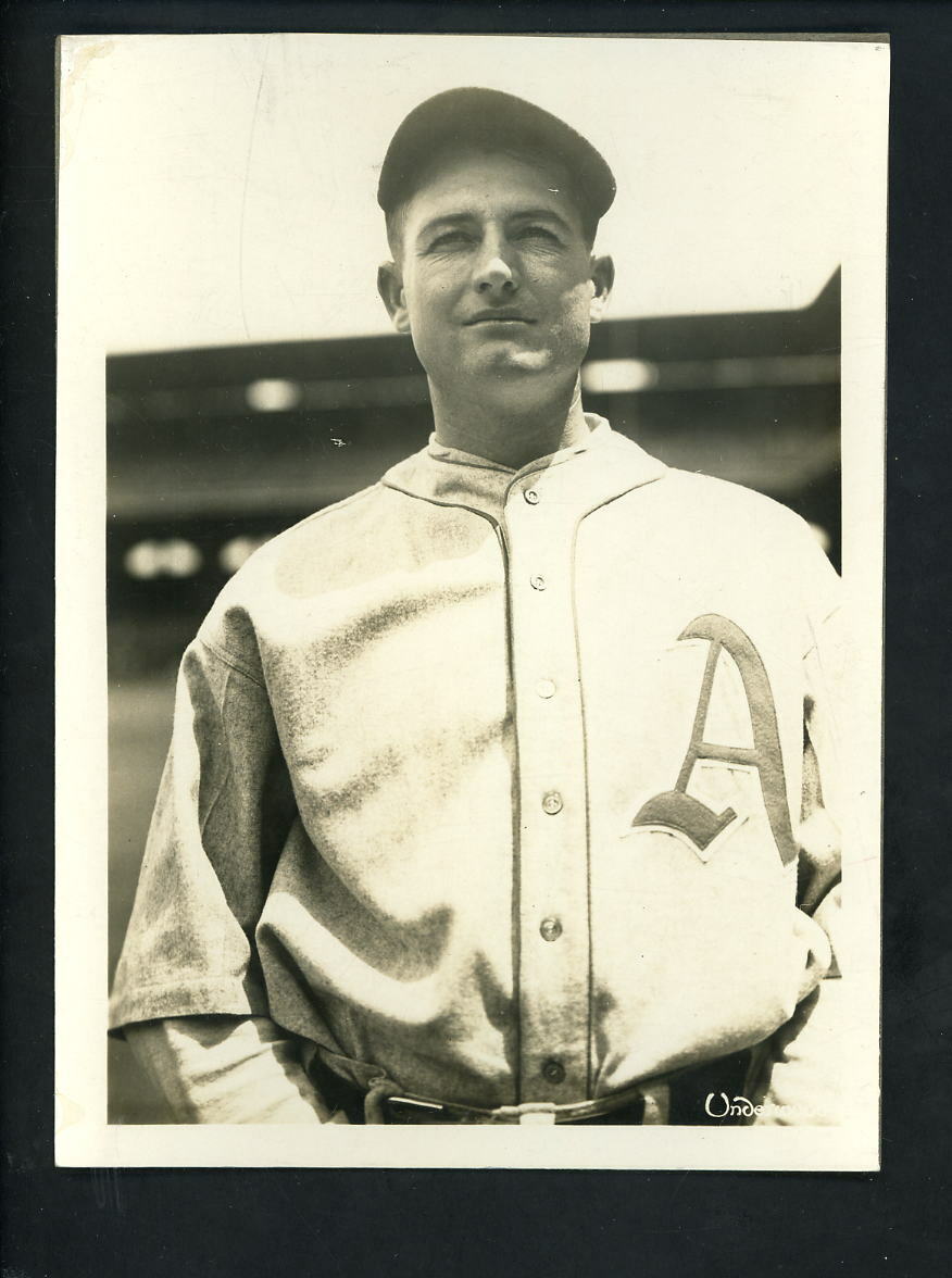 Bill Shores circa 1930 Press Original Photo Poster painting Philadelphia A's Athletics