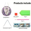 Special Shaped Diamond Painting Kit Cat Acrylic Pendant Art 25cm
