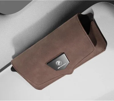 Suede Leather Car Glasses Case