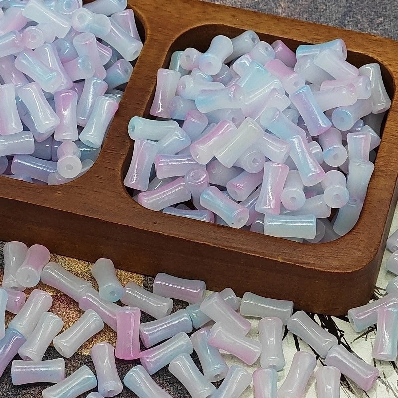 50 PCS/Package 6 * 12mm Glass Bamboo Beads