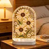 DIY Diamond Art LED Night Light &ndash; Light-Up Table Decor, Double-Sided Printed DIY Crystal Pearl Painting Decoration for Holiday & Gifts(Flower)