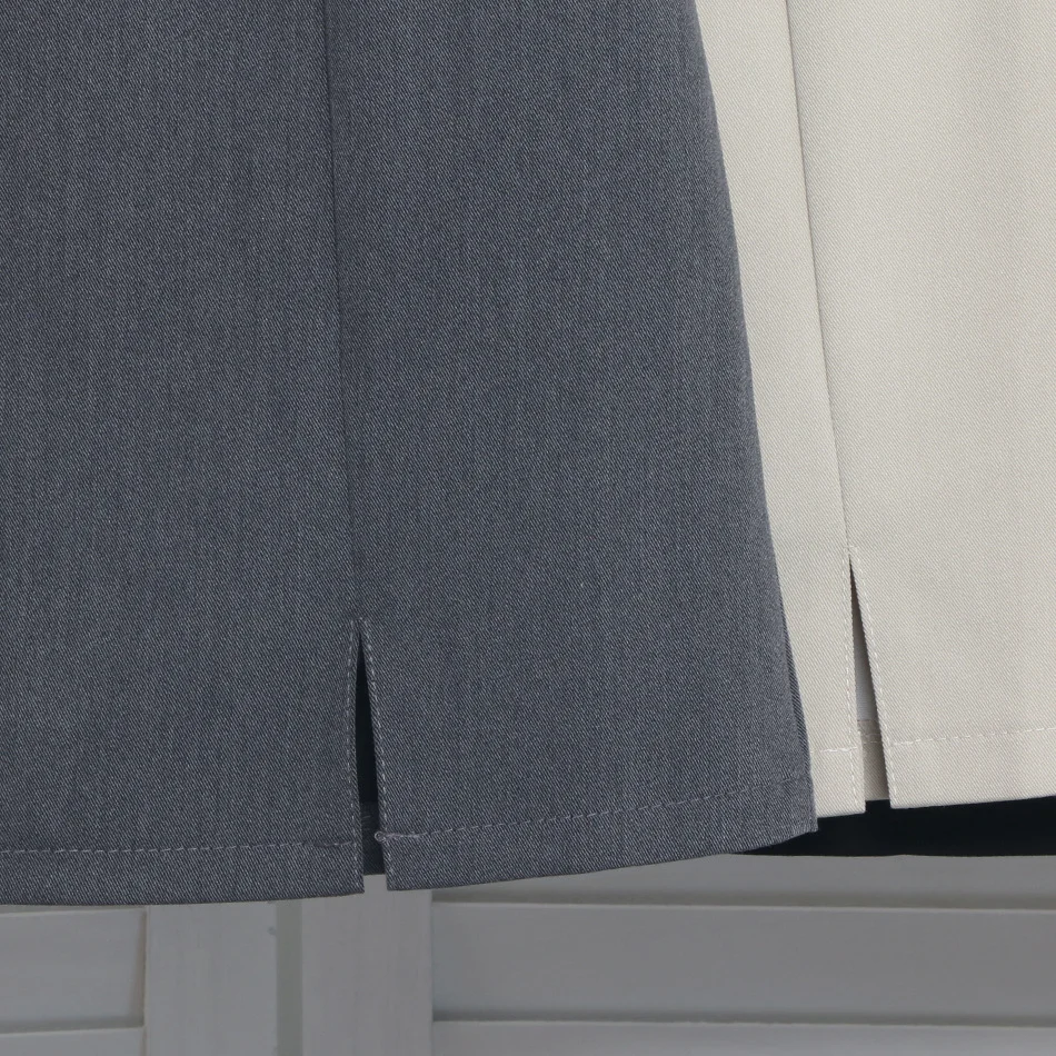 Uveng High-Waisted Open Forked-Butg Anti-Walking A-Word Short Skirt Woman 2023 Suit Fabric Thin A-Dress Skirt 8871