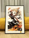 Ink Style Flame Hashira Kyojuro Rengoku Decorative Painting - Demon Slayer: Kimetsu No Yaiba - Xingkong Studio