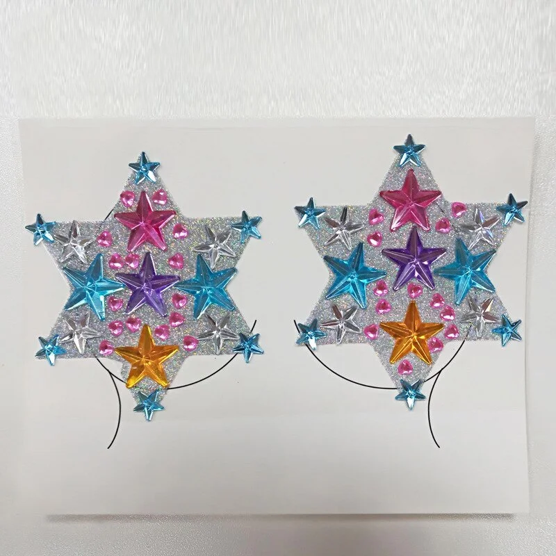 Billionm 2pcs/Pair Self Adhesive Nipple Cover Rhinestone Invisible Bra Pasties Diamond Sexy Women Paste Chest Stickers