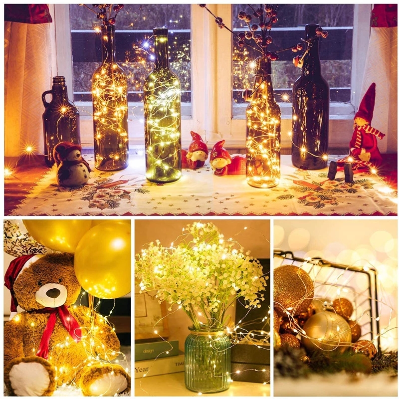 Tegooe LED Copper Wire Fairy String Lights - Battery Operated Decorative Lighting