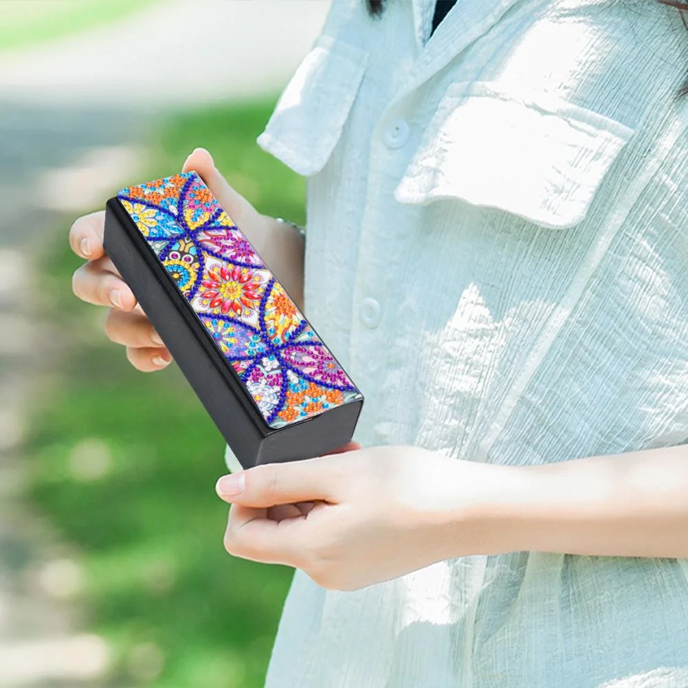 DIY Diamond Painting Sunglasses Case Portable Leather Glasses Storage Box