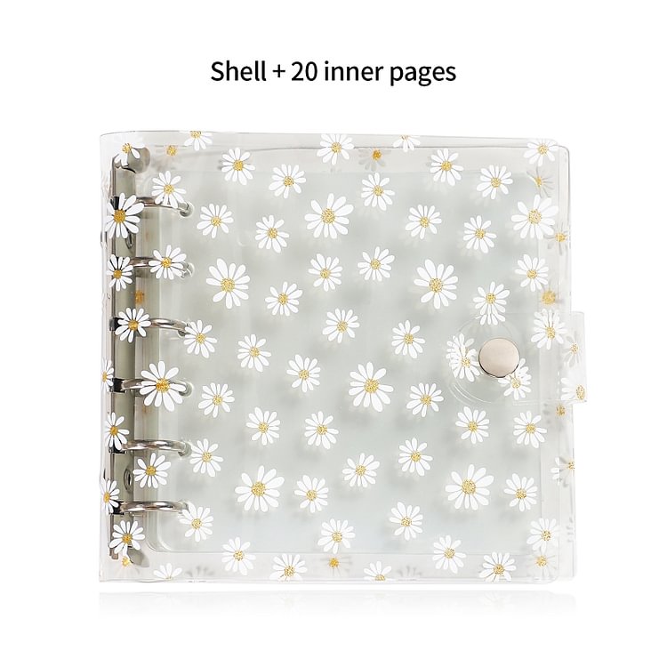 JOURNALSAY Cute Little Daisy Transparent Loose-Leaf Account Book 20 Sheets Notepad