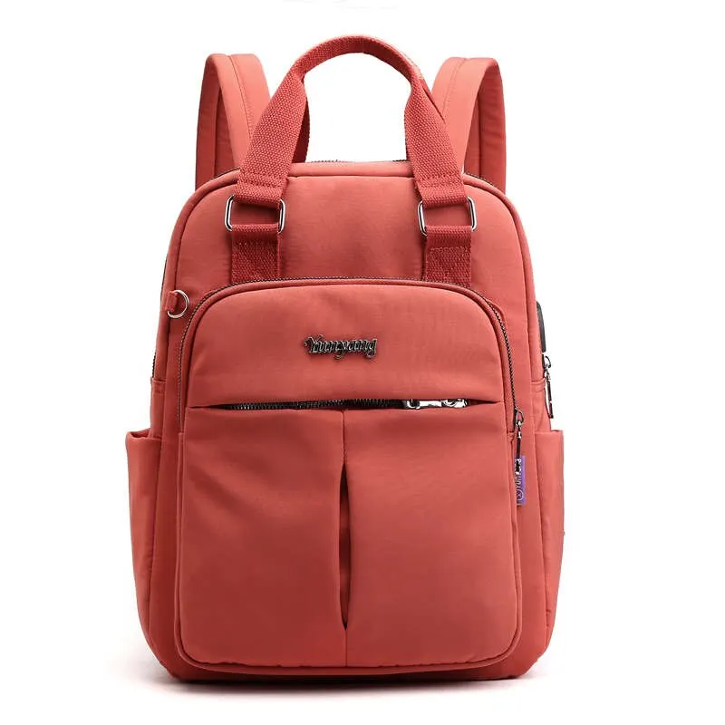 Brand Casual Large Capacity Nylon Women Backpack High Quality School Bag For Women Multi-pocket Female Zipper Travel Bag