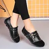 Gioiacombo&trade; Scarpe casual in pelle con velcro comfort da donna