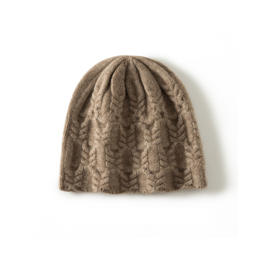 100% Cashmere Slouchy Beanie Heavyweight and Warm REAL SILK LIFE