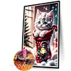 Diamond Painting-DIY Full Round Drill Cat in a Sock(40x60cm)