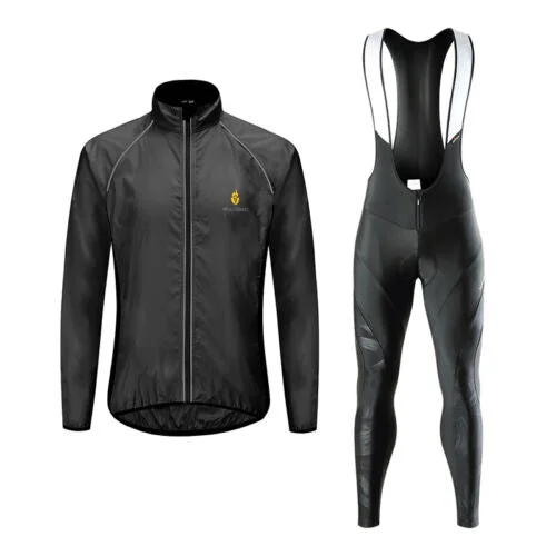 Men's Cycling Jacket Bib Tights Suit Bike Padded Pants