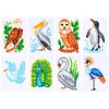 8pcs Bird DIY Mini Round Diamond Painting Set 12x17cm