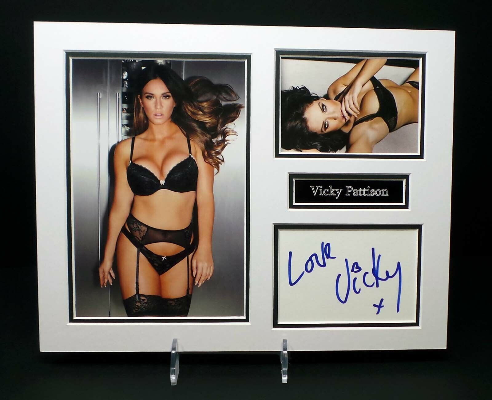 Vicky PATTISON Signed Mounted Sexy Photo Poster painting Display AFTAL TV Star Geordie Shore