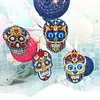 4pcs Diamond Painting Skull Ornament Keychain