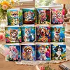 12Pcs Diamond Painting Cats and Dogs Greeting Card Set with Envelope
