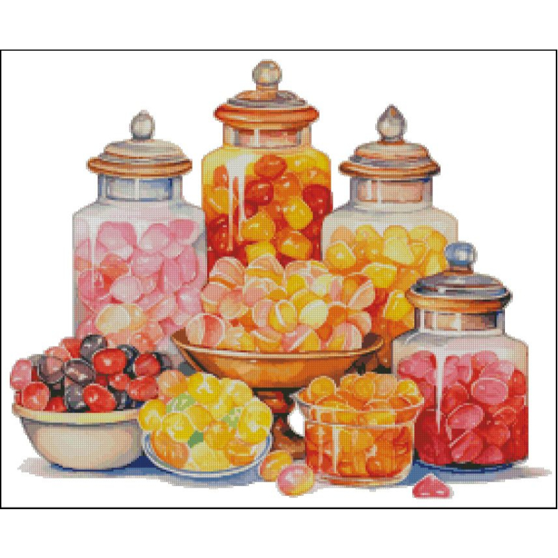 【ZZ7148-Candy Jar】 Painting Fairy Cross Stitch